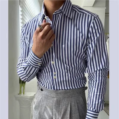Autumn New Leisure Commute Windsor Collar Long-Sleeved Shirt