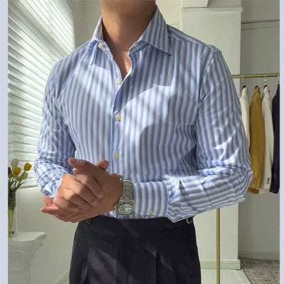 Autumn New Leisure Commute Windsor Collar Long-Sleeved Shirt