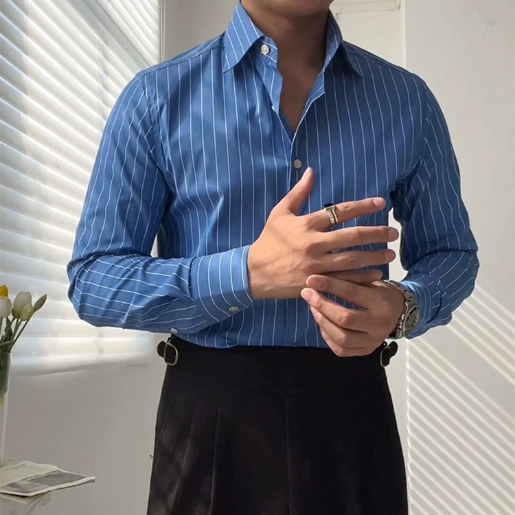 Autumn New Leisure Commute Windsor Collar Long-Sleeved Shirt