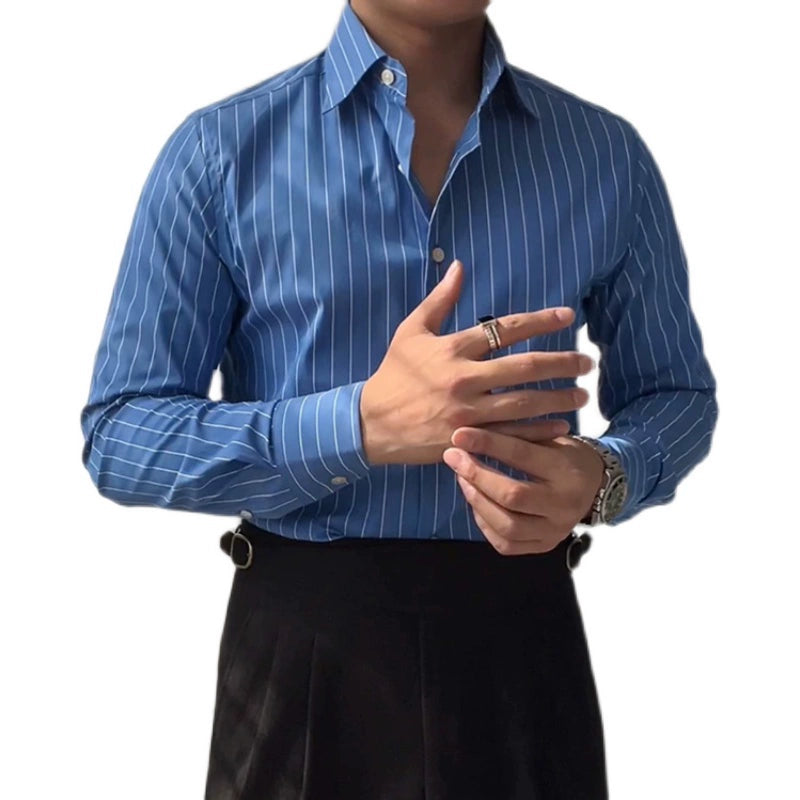 Autumn New Leisure Commute Windsor Collar Long-Sleeved Shirt