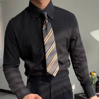 Autumn New Leisure Commute Windsor Collar Long-Sleeved Shirt