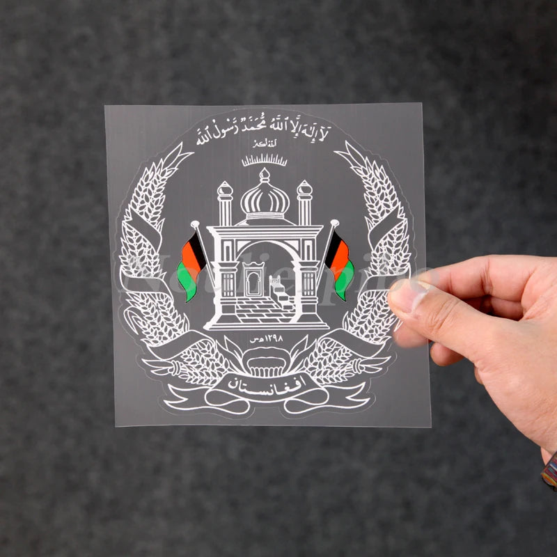Afghanistan National Emblem Die-cut Hollow Waterproof Sticker PVC Body Sticker Suitable for Motorcycle Racing Helmet