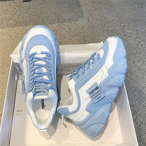 2024Women Shoes Fashion Trend Casual Sneakers Women Comfortable Soft Bottom Lace Up Female Platform Shoes Zapatos De Mujer
