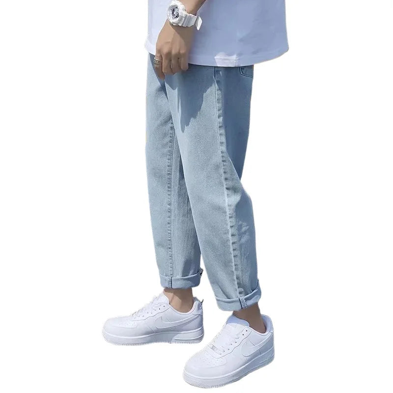 Men Jeans Male Trousers Simple Design High Quality Students Daily Casual Straight Denim Pants jeans for men clothing y2k jeans