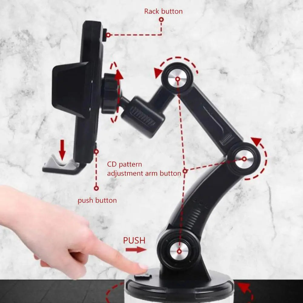 Universal Car 360°Rotate Mobile Phone Holder Mount Sucker Adjustable Arm Phone Bracket Stand Fit For IPhone 13 12 Pro Max L1H4