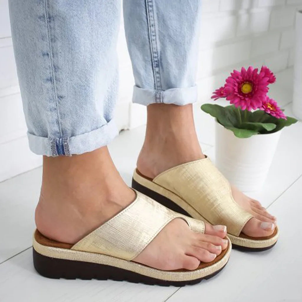 Women's Sandals New Female Shoes Comfy Platform Flat Sole Orthopedic Bunion Corrector Plus Size 35-43 Casual Shoes Woman