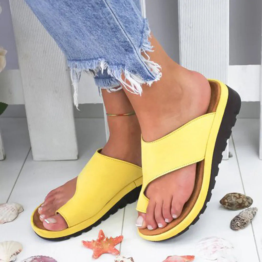 Women's Sandals New Female Shoes Comfy Platform Flat Sole Orthopedic Bunion Corrector Plus Size 35-43 Casual Shoes Woman