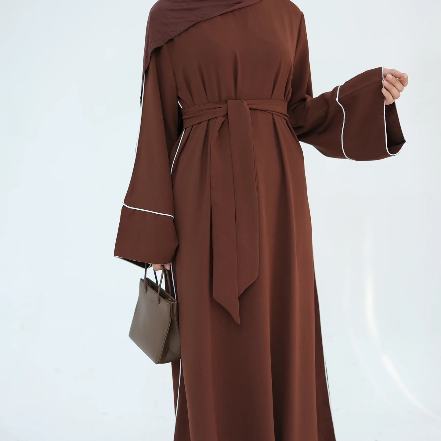 Eid Plain Closed Abaya Dress Silk Velvet Abayas for Women Dubai Luxury Muslim Modest Dresses Islamic Clothing Kaftan Hijab Robe