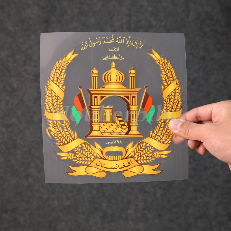 Afghanistan National Emblem Die-cut Hollow Waterproof Sticker PVC Body Sticker Suitable for Motorcycle Racing Helmet