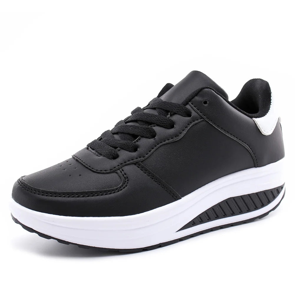 Women Sneakers Fashion Platform Shoes Lace Up Women Casual Flats Shoes Outdoor Lightweight Walking Women Shoes Zapatos De Mujer