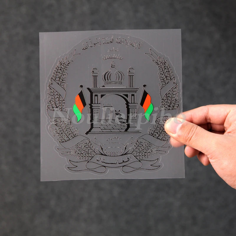 Afghanistan National Emblem Die-cut Hollow Waterproof Sticker PVC Body Sticker Suitable for Motorcycle Racing Helmet