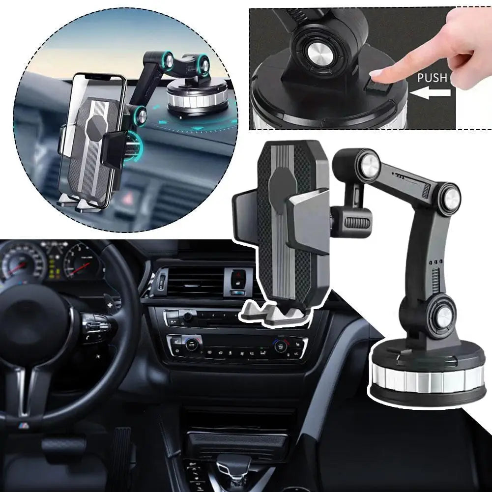 Universal Car 360°Rotate Mobile Phone Holder Mount Sucker Adjustable Arm Phone Bracket Stand Fit For IPhone 13 12 Pro Max L1H4