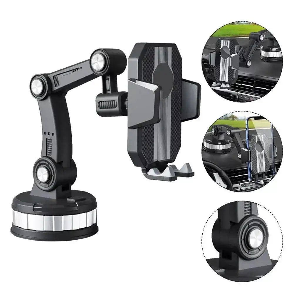 Universal Car 360°Rotate Mobile Phone Holder Mount Sucker Adjustable Arm Phone Bracket Stand Fit For IPhone 13 12 Pro Max L1H4