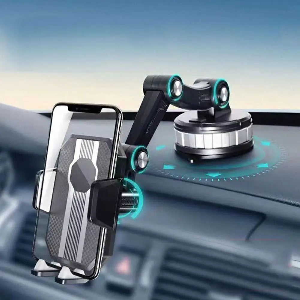 Universal Car 360°Rotate Mobile Phone Holder Mount Sucker Adjustable Arm Phone Bracket Stand Fit For IPhone 13 12 Pro Max L1H4