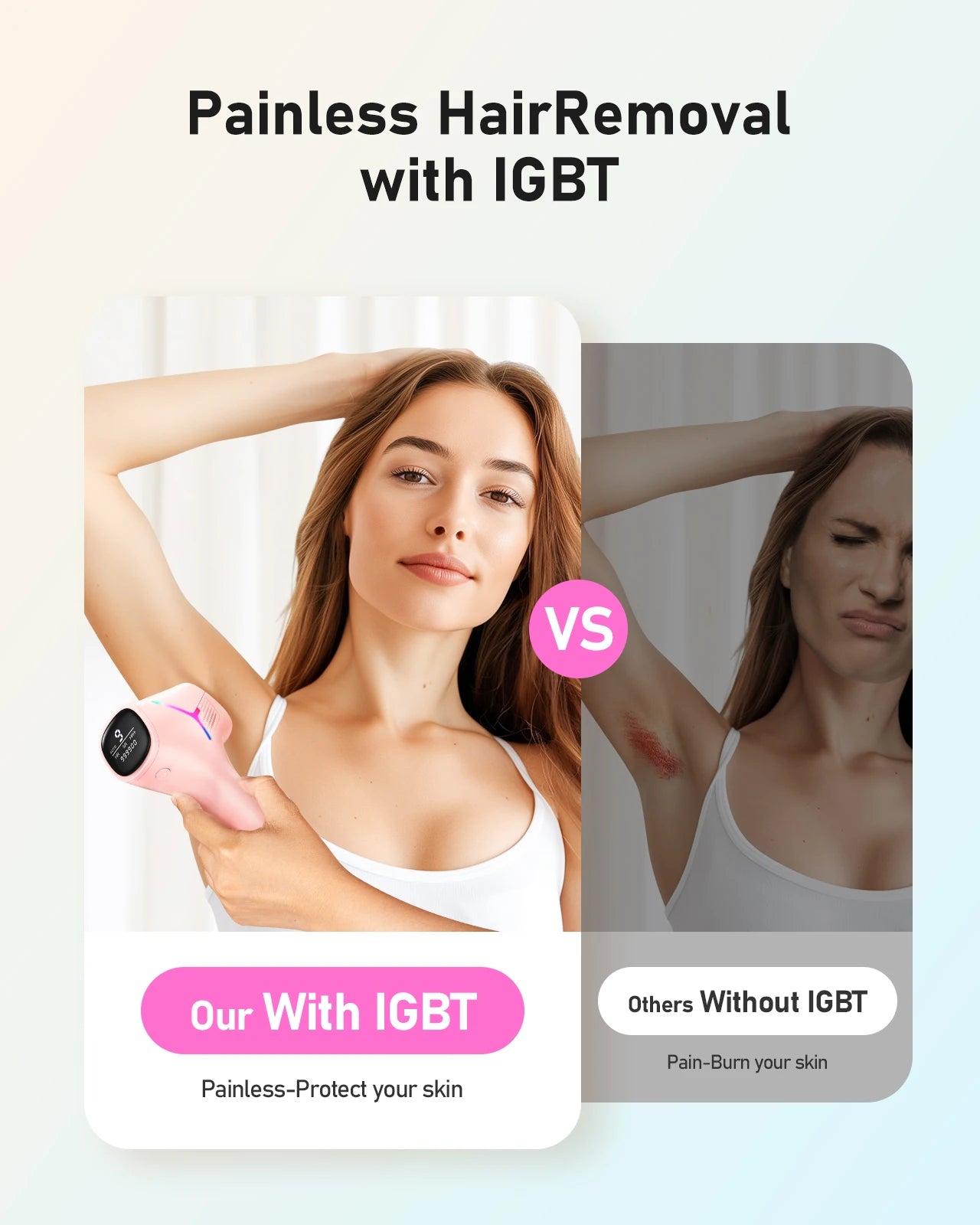 990000 Flashes Laser Hair Removal for Women and Men Body Bikini and Facial Areas Painless Permanent HairRemoval IPL Hair Removal